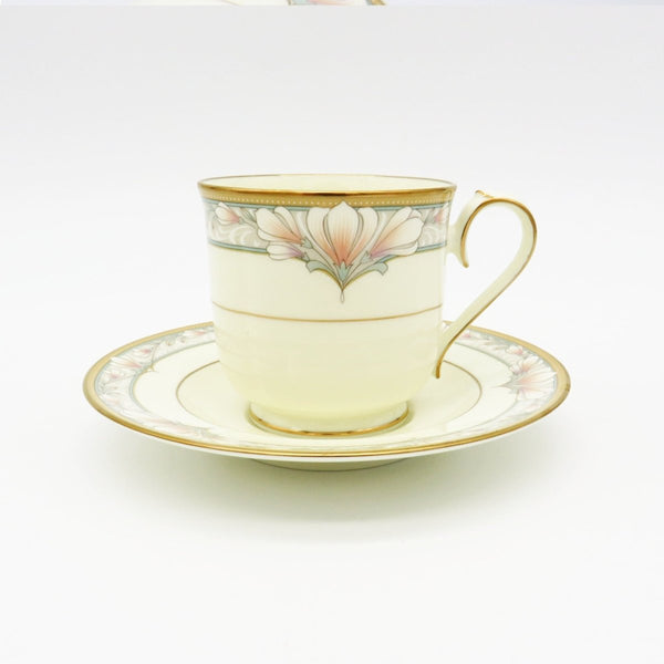 Noritake China Set for 4 Noritake Barrymore (20 - pieces) | Complete Dinnerware Set | Ivory, Cream, Pink White Flowers | Daughter in law wedding gift - China Set ClassyTea