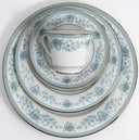 Noritake Complete Noritake Blue Hill 40 - Piece Dinnerware Set: Elegant Floral Design with Pink & Platinum Trim| China Set for 8 | Service for 8 - China Set ClassyTea