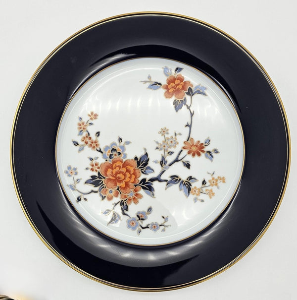 Noritake Noritake Carmine, Set of 2, Five - Piece Place Setting, Cobalt Blue Band, Floral Center, Vintage Fine China, Discontinued, Legacy, Gold Trim - China Set ClassyTea