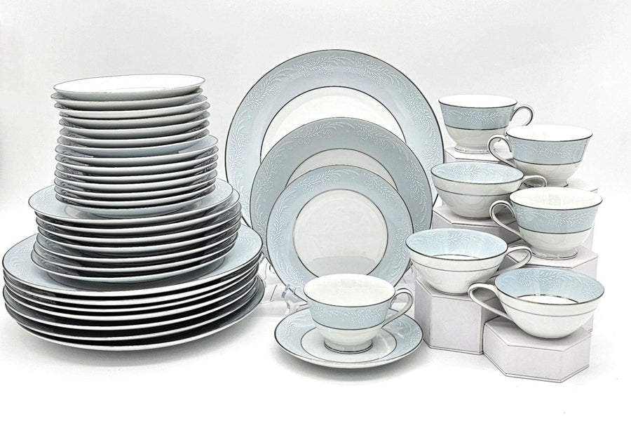 Noritake Laureate China Set for 8 with Salad Plates, 40 Pc | Vintage Porcelain