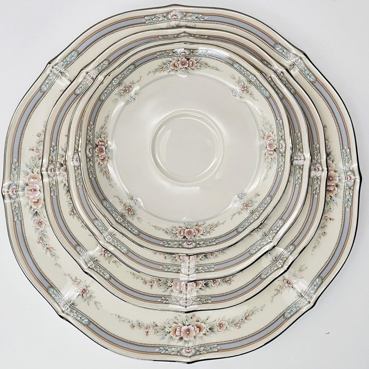 Noritake Noritake Rothschild China Set for 8 (40pc) Dinnerware Sets Vintage Gift for Wedding China Japanese Dinnerware 1960s Old Money Aesthetic - China Set ClassyTea