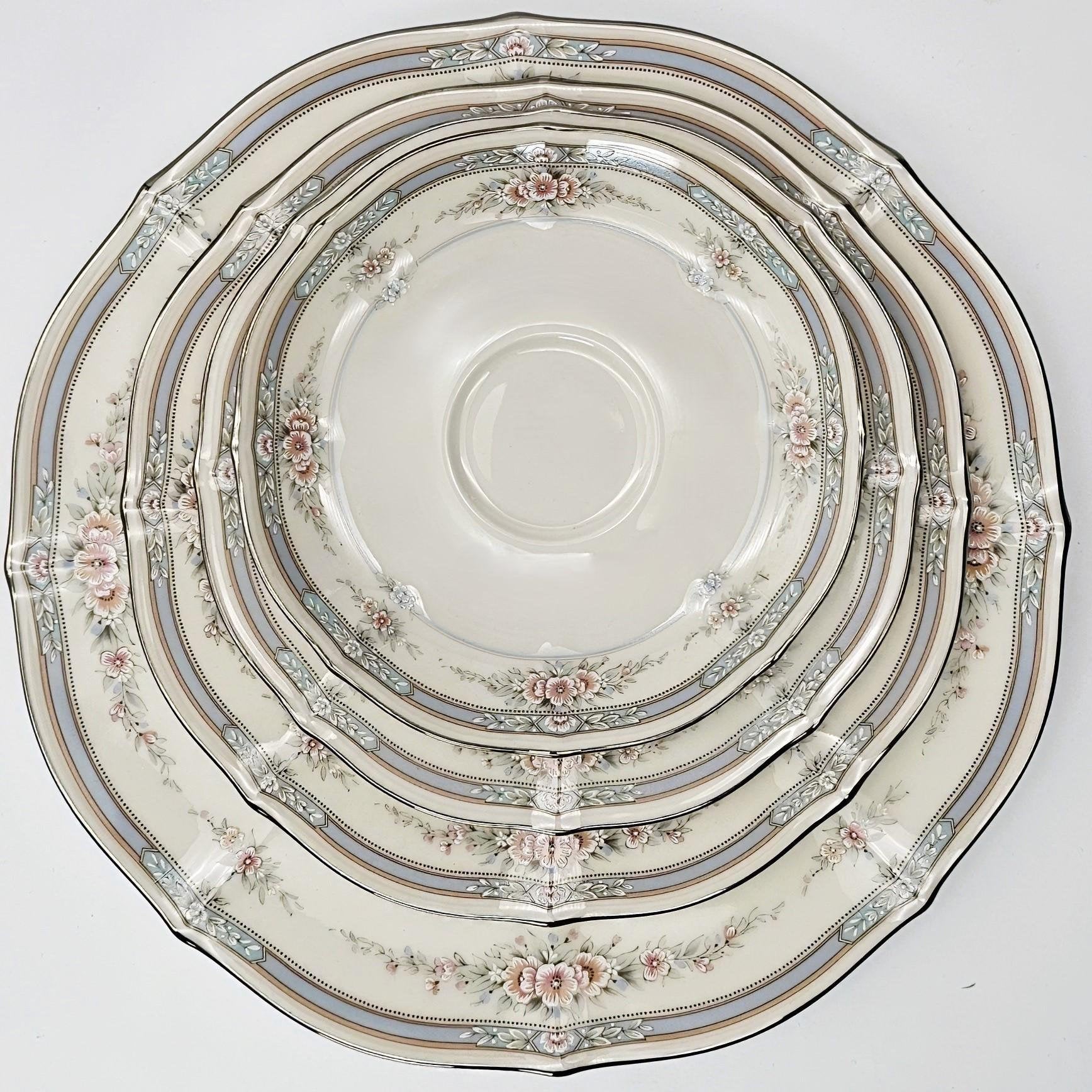 Noritake Noritake Rothschild China Set for 8 (40pc) Dinnerware Sets Vintage Gift for Wedding China Japanese Dinnerware 1960s Old Money Aesthetic - China Set ClassyTea