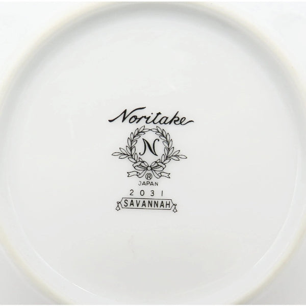 Noritake Noritake Savannah | China Set for 8 | 40 Dinnerware Platinum Trim Green Foliage Light Blue pink Flowers on White Thanksgiving - China Set ClassyTea