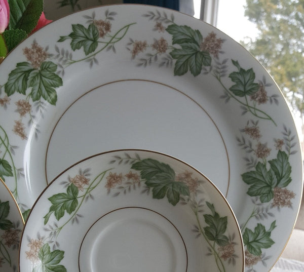 Noritake Set for 8 Noritake Daphne 53 Piece | Complete Dinnerware Set 6 Piece Setting | Hostess Set | Wedding Gift Estate Dinnerware, Thanksgiving - China Set ClassyTea