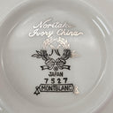 Noritake Noritake Montblanc Coffee Pot, Creamer, and Sugar Bowl with Lid Set, White Floral Motif Band, Platinum Trim, Vintage China Wedding Registry - Coffee Set ClassyTea