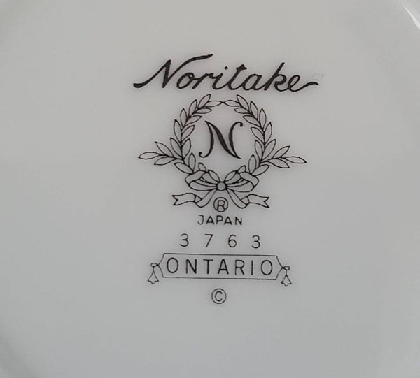 Noritake Set for 8 Noritake Ontario Cup and Saucer China Set Elegant Gold Trim Pink owers and Blue Band Replacement Luxury Dinnerware wedding - Cups & Saucers ClassyTea