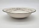 Noritake Noritake Heather Fruit/Dessert Bowls, Set of 4, Vintage Floral Pattern, White Flowers Green Leaves, Platinum Trim, Thanksgiving Dinnerware - Fruit/Dessert Bowl ClassyTea