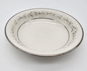 Noritake Noritake Heather Fruit/Dessert Bowls, Set of 4, Vintage Floral Pattern, White Flowers Green Leaves, Platinum Trim, Thanksgiving Dinnerware - Fruit/Dessert Bowl ClassyTea