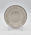 Noritake Noritake Heather Fruit/Dessert Bowls, Set of 4, Vintage Floral Pattern, White Flowers Green Leaves, Platinum Trim, Thanksgiving Dinnerware - Fruit/Dessert Bowl ClassyTea