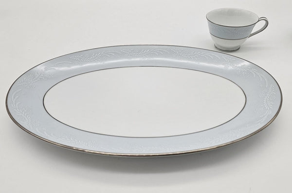 Noritake Noritake Laureate Oval Serving Platters Set of 3 – 12, 14 , and 16 Inches, Elegant Formal Dining, Discontinued, Thanksgiving Dinnerware - Oval Serving Platter ClassyTea