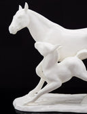 Noritake Noritake Horse Statue Figurine Unique Shelf Decor Mare and Foal Bridal Shower Nursey Mothers Day Gift for Daugther Son Nippon Toki Kaisha - Porcelain Sculpture ClassyTea