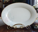 Noritake 5 Piece Hostess Set Noritake Sweet Surprise Serving Dinnerware Set Yellow, Blue & Pink Pastel Floral/One Side Gold Trim Wedding Registry - Serving Set ClassyTea