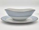 Noritake Noritake Laureate Hostess Set, 16" Oval Platter, Vegetable Bowl, Gravy Boat, Creamer & Sugar Bowl, Vintage Silver Trim , Thanksgiving - Serving Set ClassyTea