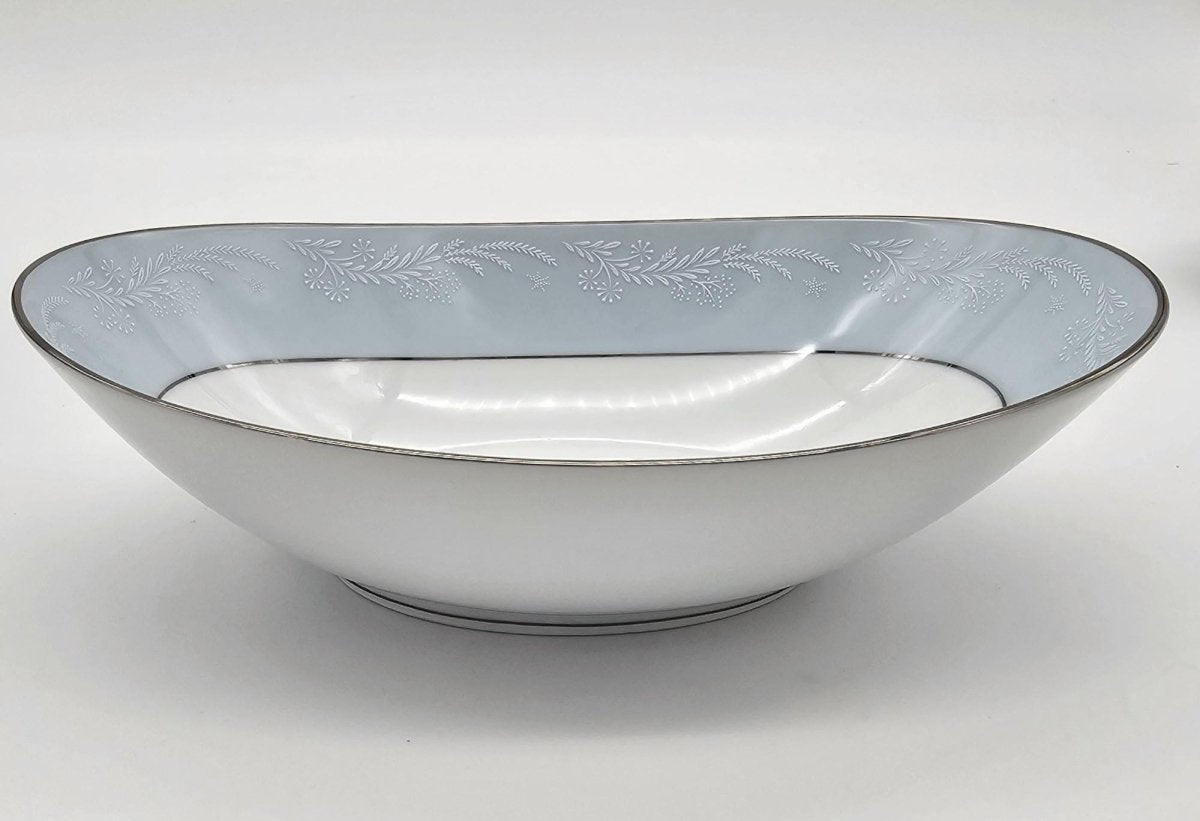 Noritake Noritake Laureate Hostess Set, 16" Oval Platter, Vegetable Bowl, Gravy Boat, Creamer & Sugar Bowl, Vintage Silver Trim , Thanksgiving - Serving Set ClassyTea