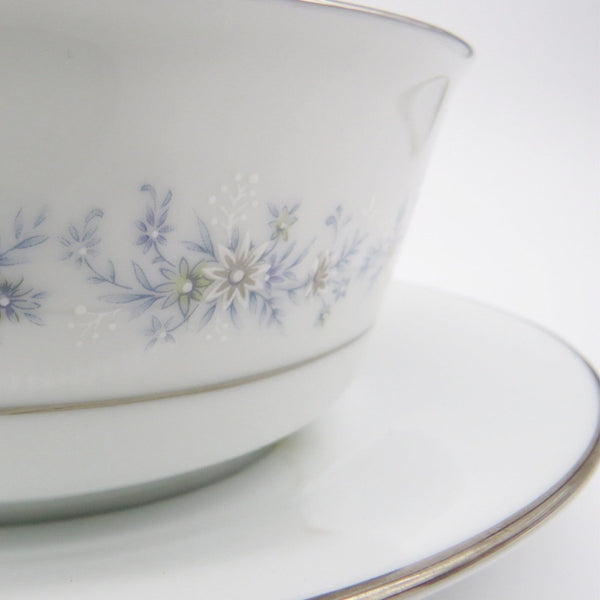 Noritake Noritake Marywood Hostess Set | 5 Pieces Sugar Bowl, Creamer, Gravy Boat, Salt & Pepper | Blue Floral and Platinum Trim | Luxury Dinnerware - Serving Set ClassyTea