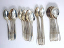 Oneida Vintage Oneida Tudor Silver Plate Flatware Set 62 Piece Complete Silver Plated Set for 8 Silverware 25th Anniversary Gift for Wife Gift Mom - Silverplated Flatware Set ClassyTea