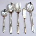 Oneida Vintage Oneida Tudor Silver Plate Flatware Set 62 Piece Complete Silver Plated Set for 8 Silverware 25th Anniversary Gift for Wife Gift Mom - Silverplated Flatware Set ClassyTea