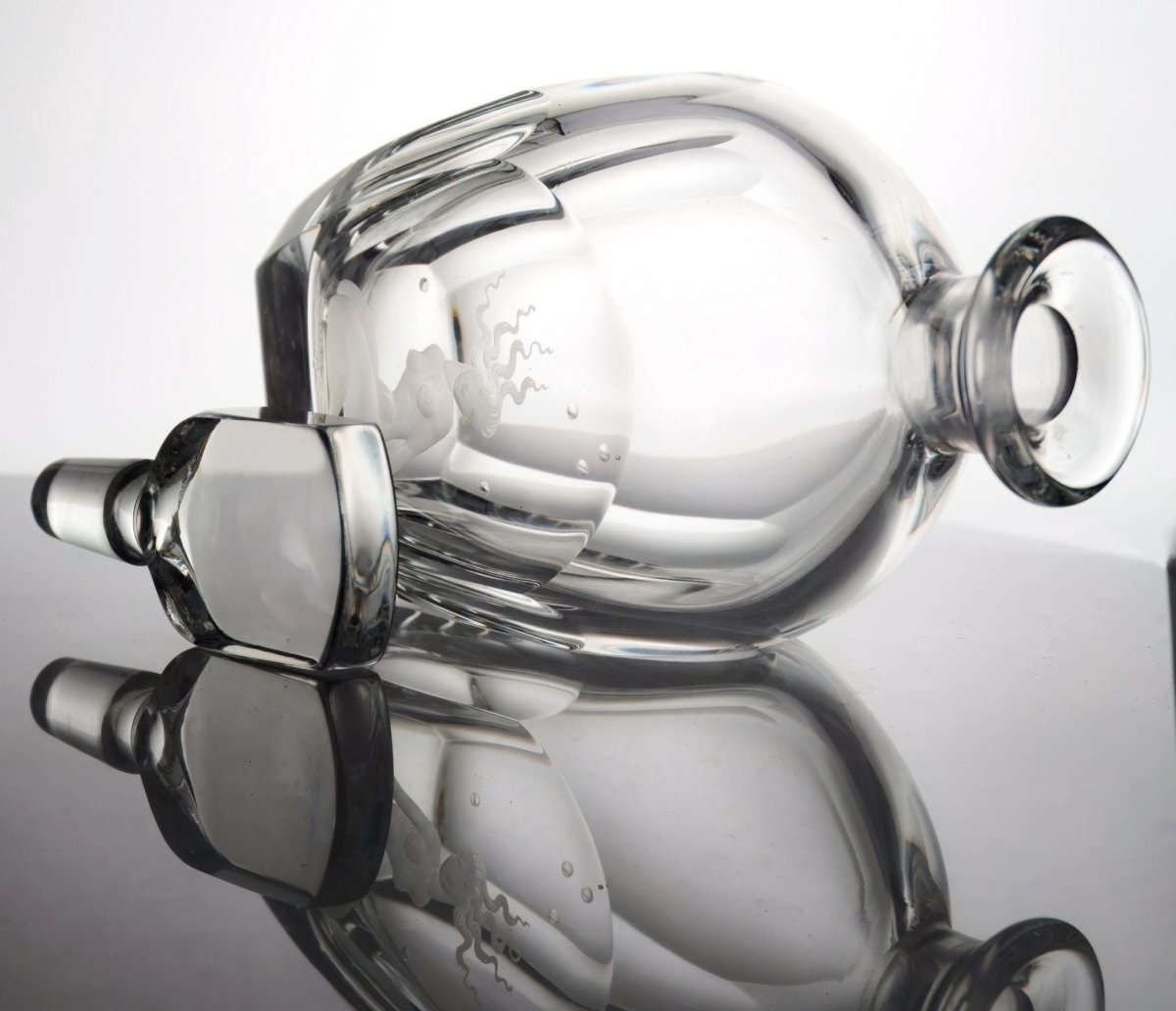 Orrefors Orrefors Sunken Sailor Mermaid Crystal Decanter (1964) | Crystal - Crystal Decanter ClassyTea