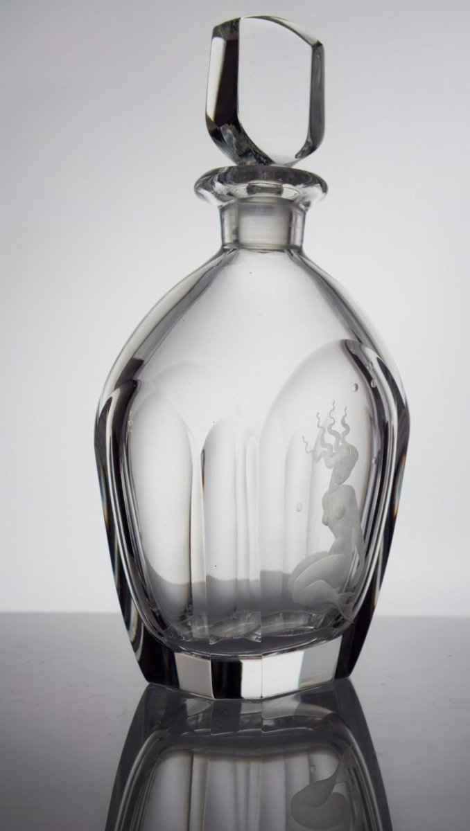 Orrefors Orrefors Sunken Sailor Mermaid Crystal Decanter (1964) | Crystal - Crystal Decanter ClassyTea