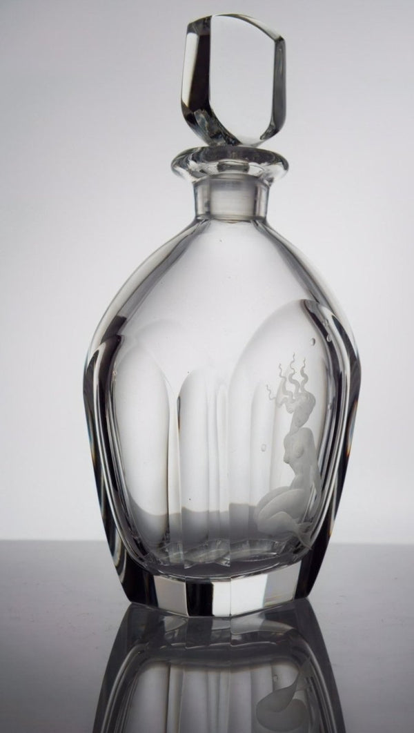 Orrefors Orrefors Sunken Sailor Mermaid Crystal Decanter (1964) | Crystal - Crystal Decanter ClassyTea