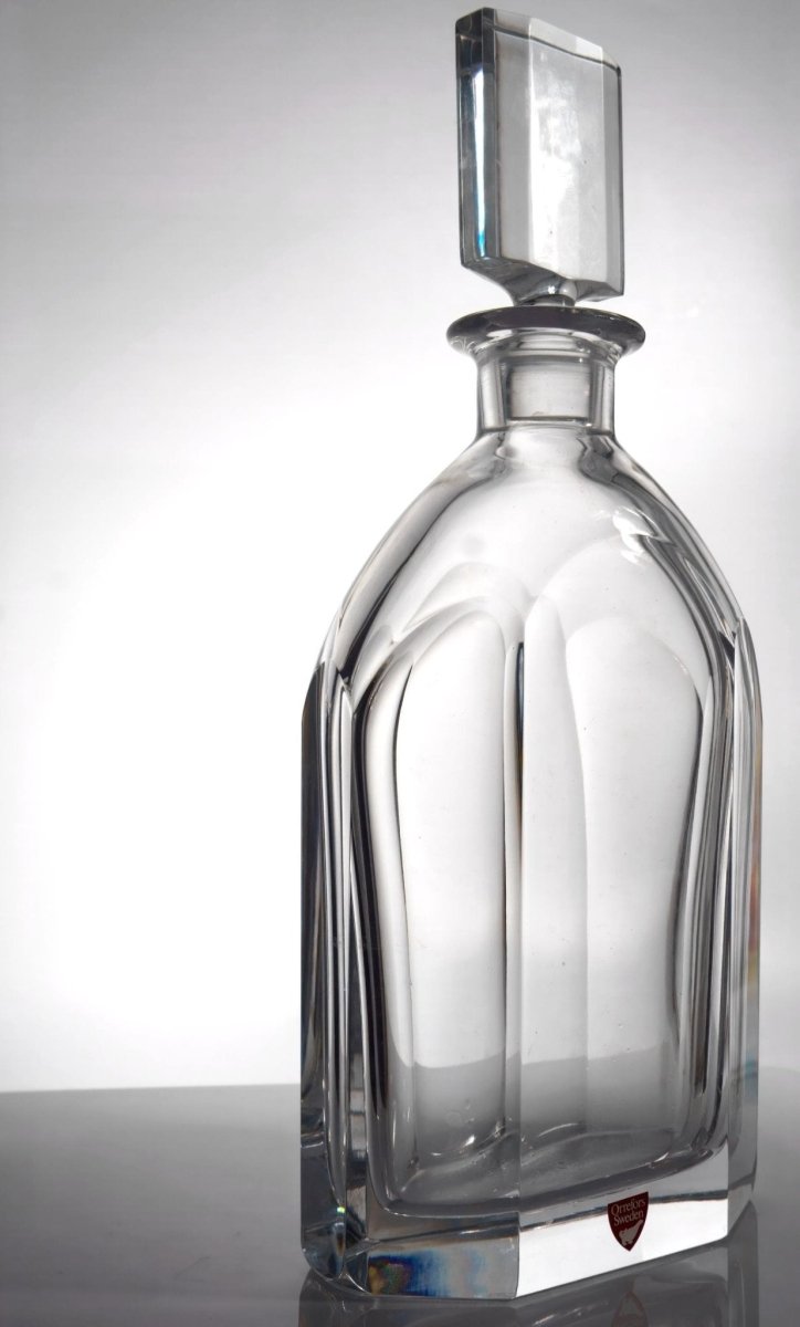 Orrefors Vintage Orrefors Palmqvist Crystal Decanter Coastal Midcentury Barware Crystal Swedish Glassware Bourbon Gift Scandi Whiskey Lover Gift - Crystal Decanter ClassyTea