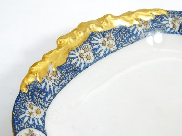 Pouyat Limoges 1890s Antique China Tray Set | French Antique Limoges Fine China Porcelain Trays for Vanity Catchall Trays for Cake Dessert Platters Gift - Dessert/Cake Platter ClassyTea