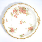 Pouyat Limoges “Pink Wild Roses” Dessert/Cake Platter