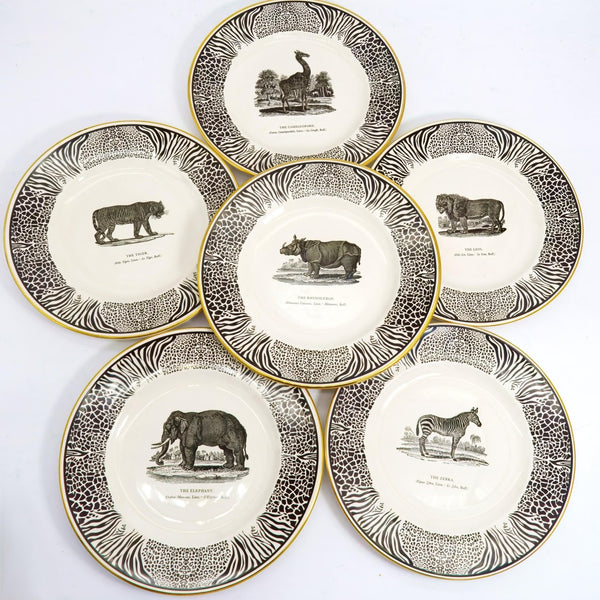 Prinknash Abbey Prinknash Abbey "Bewick's Beastes" Charger Set For 6 - Plates ClassyTea