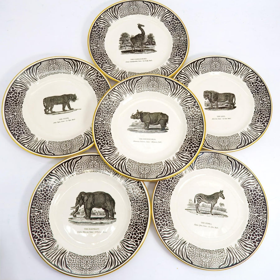 Prinknash Abbey Prinknash Abbey "Bewick's Beastes" Charger Set For 6 - Plates ClassyTea