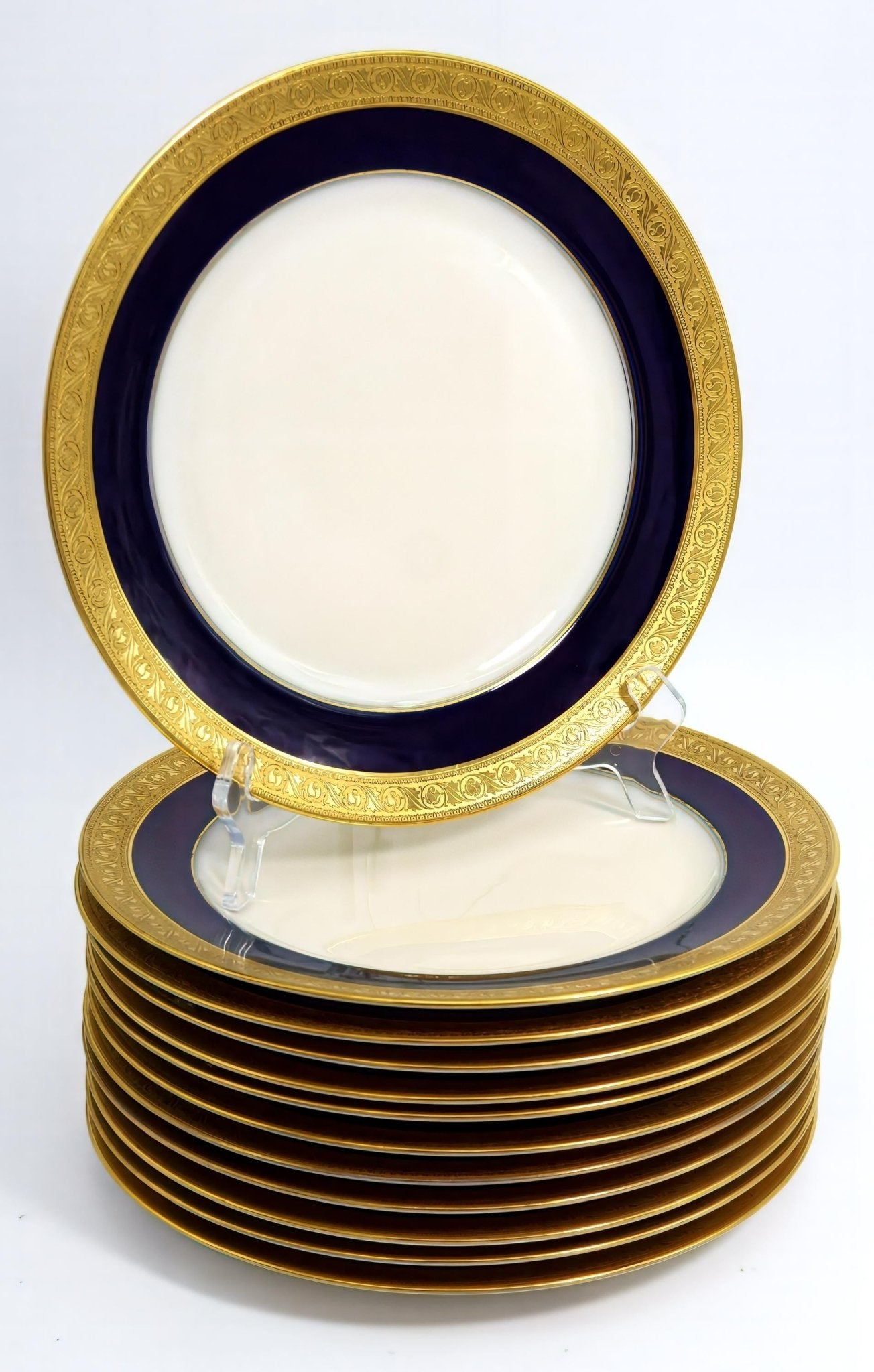 Rosenthal Antique Rosenthal Cobalt & Gold Dinner Plate - Dinner Plate Set ClassyTea