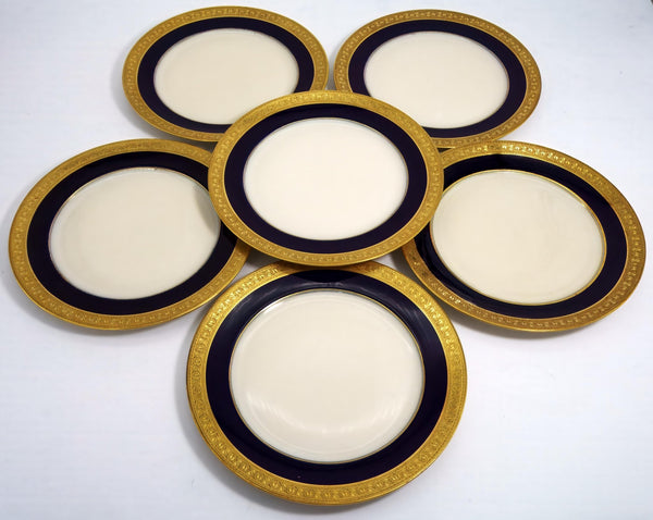 Rosenthal Antique Rosenthal Cobalt & Gold Dinner Plate - Dinner Plate Set ClassyTea