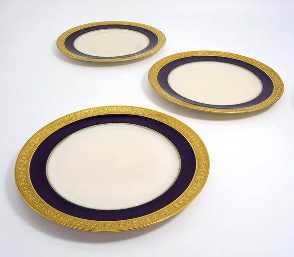 Rosenthal Antique Rosenthal Cobalt & Gold Dinner Plate - Dinner Plate Set ClassyTea