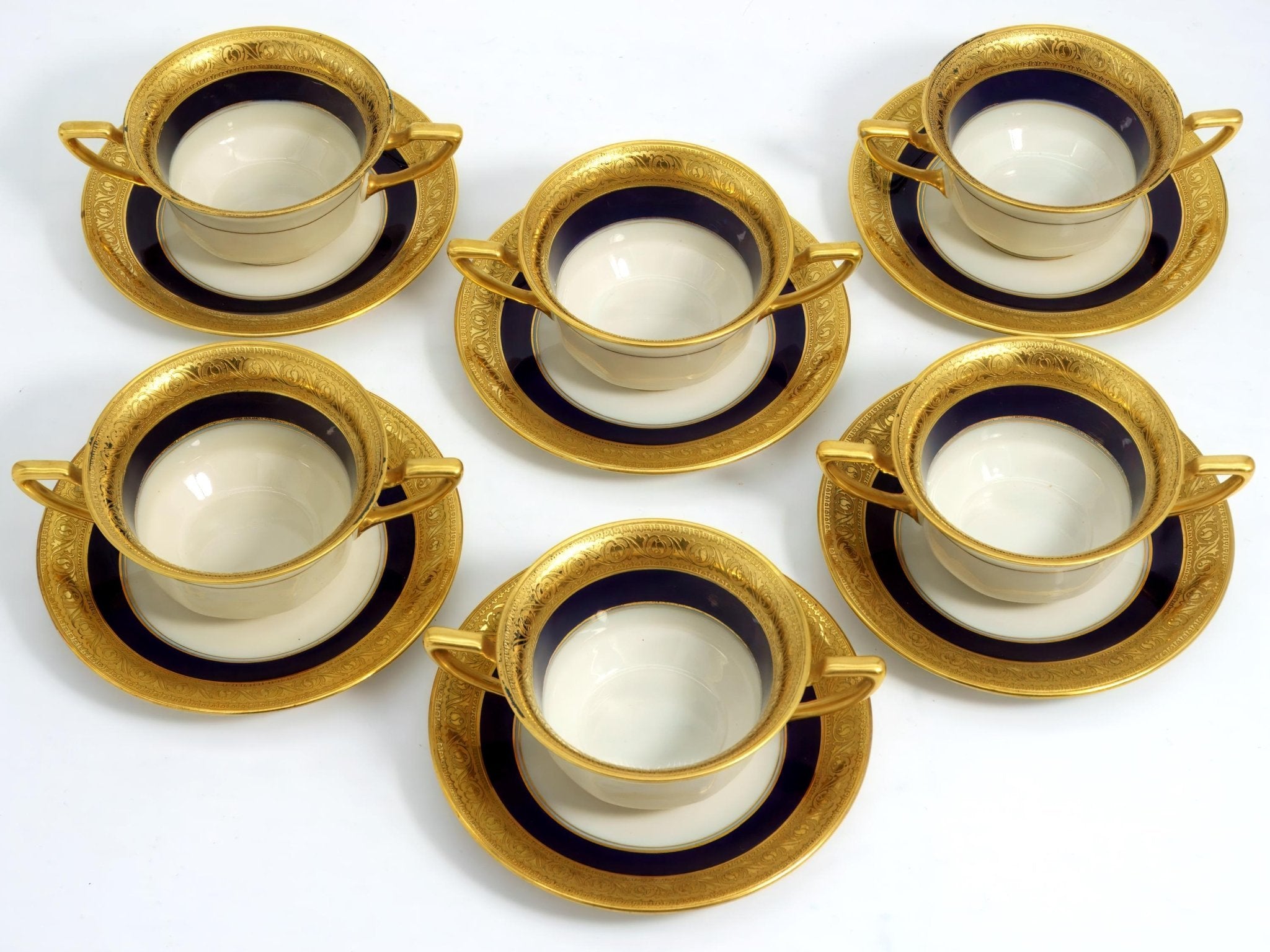 Rosenthal Rosenthal Cobalt & Gold Soup Bowl (1925 - 1939) (Set for 6) | Porcelain - Soup Bowl ClassyTea