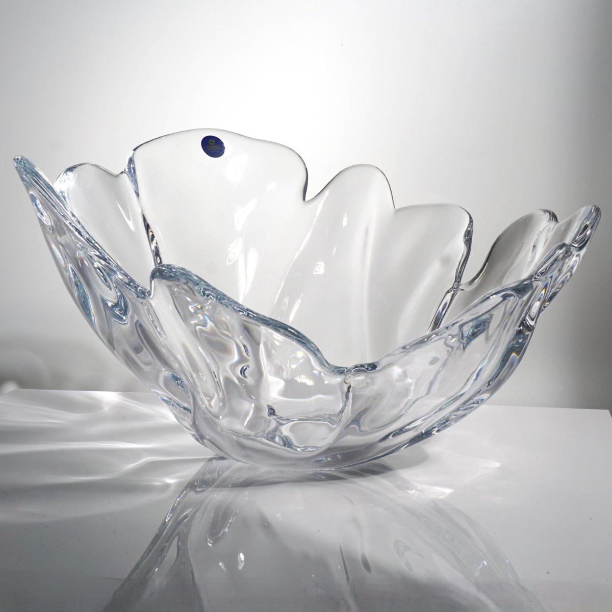 Royal Copenhagen Large Crystal Table Centerpiece for Minimalist Decor Royal Copenhagen Danish Glassware Midcentury Decorative Bowl for Fruit Bowl Scandi - Centerpiece Bowl ClassyTea