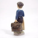 Royal Copenhagen Royal Copenhagen School Boy Vintage Porcelain Figurine Hand - Painted 1960s Henrik Hansen Danish Statue Nursery Baby Blue Mussel Cobalt Scandi - Porcelain Figurine ClassyTea