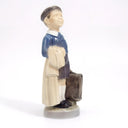 Royal Copenhagen Royal Copenhagen School Boy Vintage Porcelain Figurine Hand - Painted 1960s Henrik Hansen Danish Statue Nursery Baby Blue Mussel Cobalt Scandi - Porcelain Figurine ClassyTea