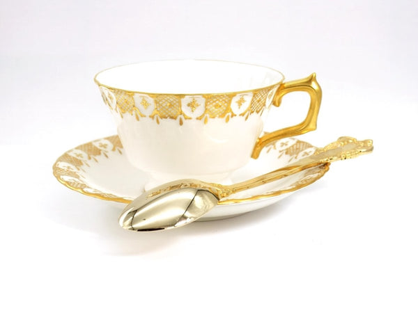 Royal Crown Derby Royal Crown Derby Heraldic Gold 20 - Piece Dinnerware Set, Service for 4, Vintage Fine Bone China, Made in England, Discontinued, China Set - China Set ClassyTea