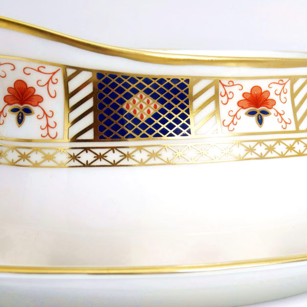 Royal Crown Derby Royal Crown Derby "Derby Border" Gravy Boat w/ Underplate - Gravy Boat ClassyTea