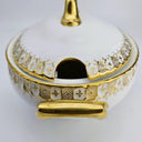 Royal Crown Derby Royal Crown Derby Heraldic Gold Large Tureen with Serving Plate, Vintage Fine Bone China, Made in England Made in England, Discontinued - Porcelain Tureen ClassyTea
