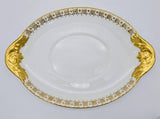 Royal Crown Derby Royal Crown Derby Heraldic Gold Large Tureen with Serving Plate, Vintage Fine Bone China, Made in England Made in England, Discontinued - Porcelain Tureen ClassyTea
