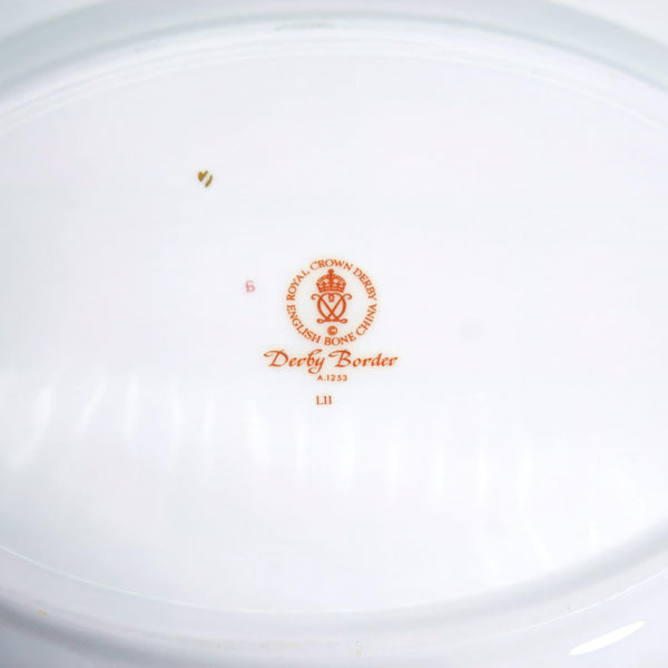 Royal Crown Derby Royal Crown Derby "Derby Border" Oval Serving Platter (10.25") - Serving Platter ClassyTea