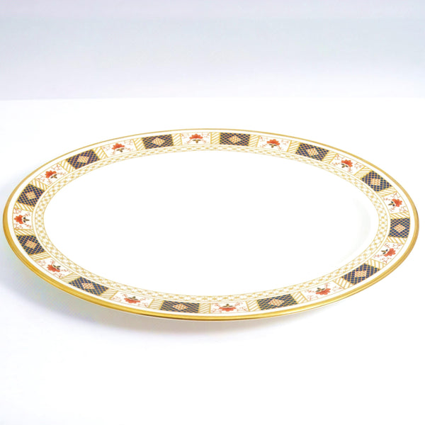 Royal Crown Derby Royal Crown Derby "Derby Border" Oval Serving Platter (10.25") - Serving Platter ClassyTea