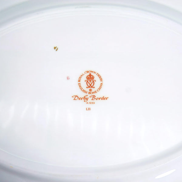Royal Crown Derby Royal Crown Derby "Derby Border" Oval Serving Platter (16"L) - Serving Platter ClassyTea