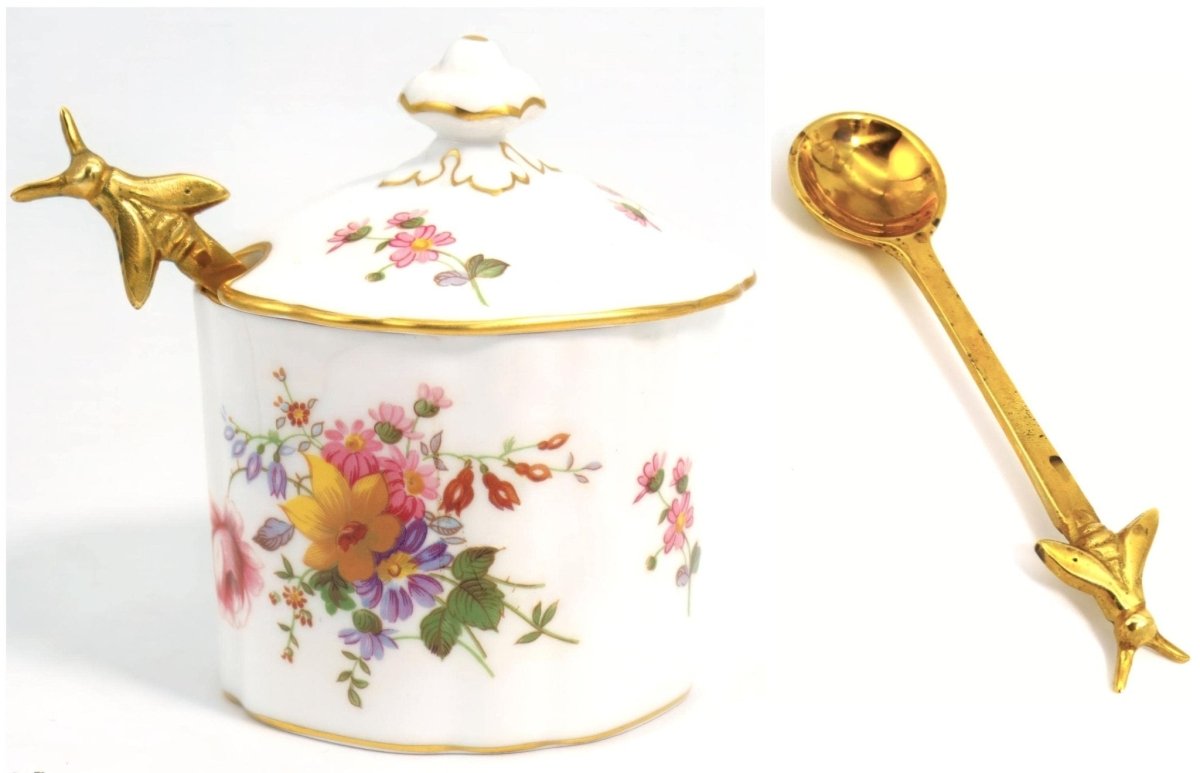 Royal Crown Derby Vintage 1960s Tea Set with Yellow Pink and Violet Floral China Tea Party Serveware Royal Crown Derby Royal Albert Espresso Cup Set Easter - Tea Set ClassyTea