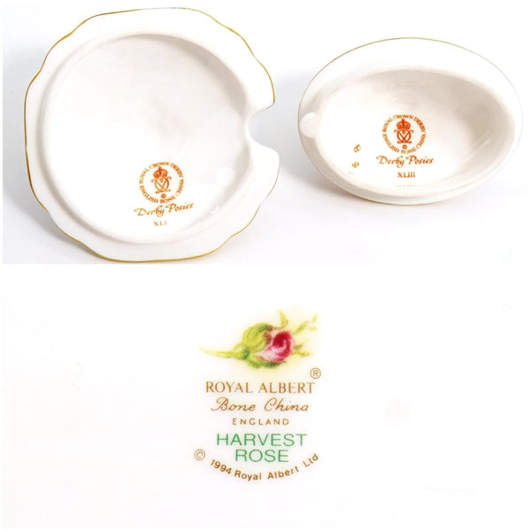 Royal Crown Derby Vintage 1960s Tea Set with Yellow Pink and Violet Floral China Tea Party Serveware Royal Crown Derby Royal Albert Espresso Cup Set Easter - Tea Set ClassyTea