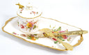 Royal Crown Derby Vintage 1960s Tea Set with Yellow Pink and Violet Floral China Tea Party Serveware Royal Crown Derby Royal Albert Espresso Cup Set Easter - Tea Set ClassyTea
