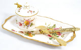 Royal Crown Derby Vintage 1960s Tea Set with Yellow Pink and Violet Floral China Tea Party Serveware Royal Crown Derby Royal Albert Espresso Cup Set Easter - Tea Set ClassyTea