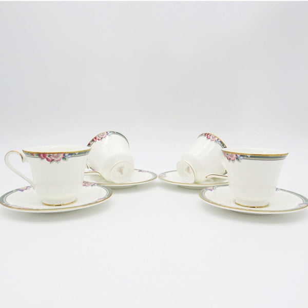 Royal Doulton China Set for 4 Royal Doulton Orchard Hill 1994 Dinnerware Set | Stunning dinner plates, tea cups, fruits ,cups plates England, Bone China - China Set ClassyTea