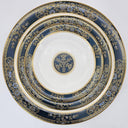 Royal Doulton Royal Doulton Carlyle 20 - Piece China Set, Set for 4, Blue Flowers, Gold Leaves, Teal Band, Christmas Dinnerware - China Set ClassyTea