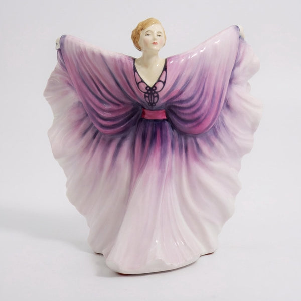Royal Doulton Royal Doulton Isadora HN2938 Peter Gee Art Deco Art Nouveau Purple Butterfly Porcelain Figurine Unique Shelf Decor Mantle 1920s Gift Statue - Porcelain Figurine ClassyTea